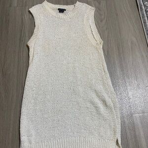 Cream Sweater Dress/Overlay